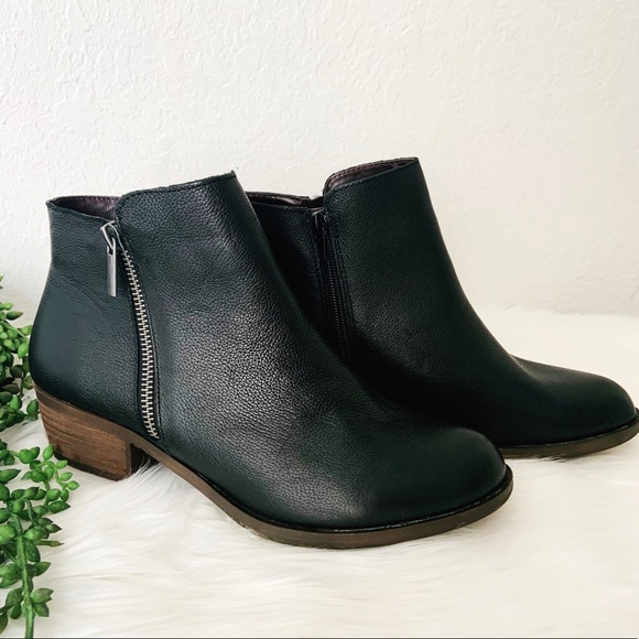 kensie Women's Black Leather Short Ankle Boots New - Picture 9 of 11